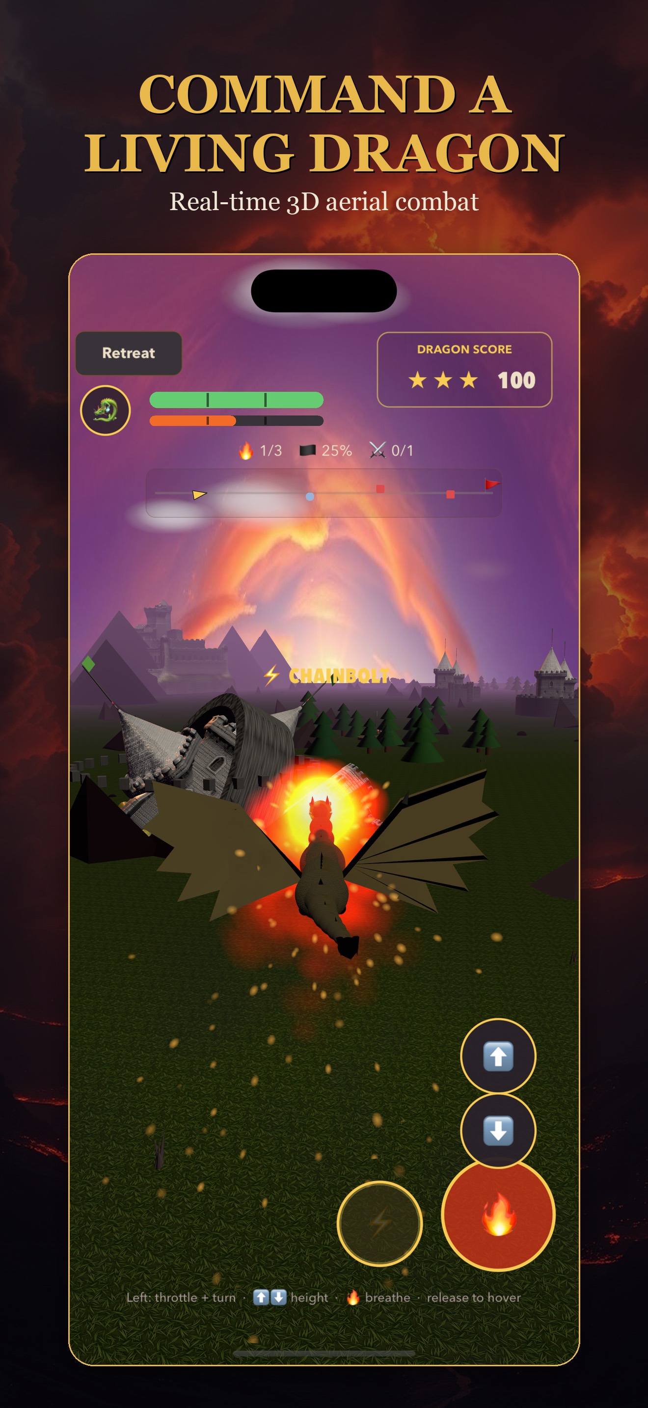 Dragonreign — real-time 3D dragon flight