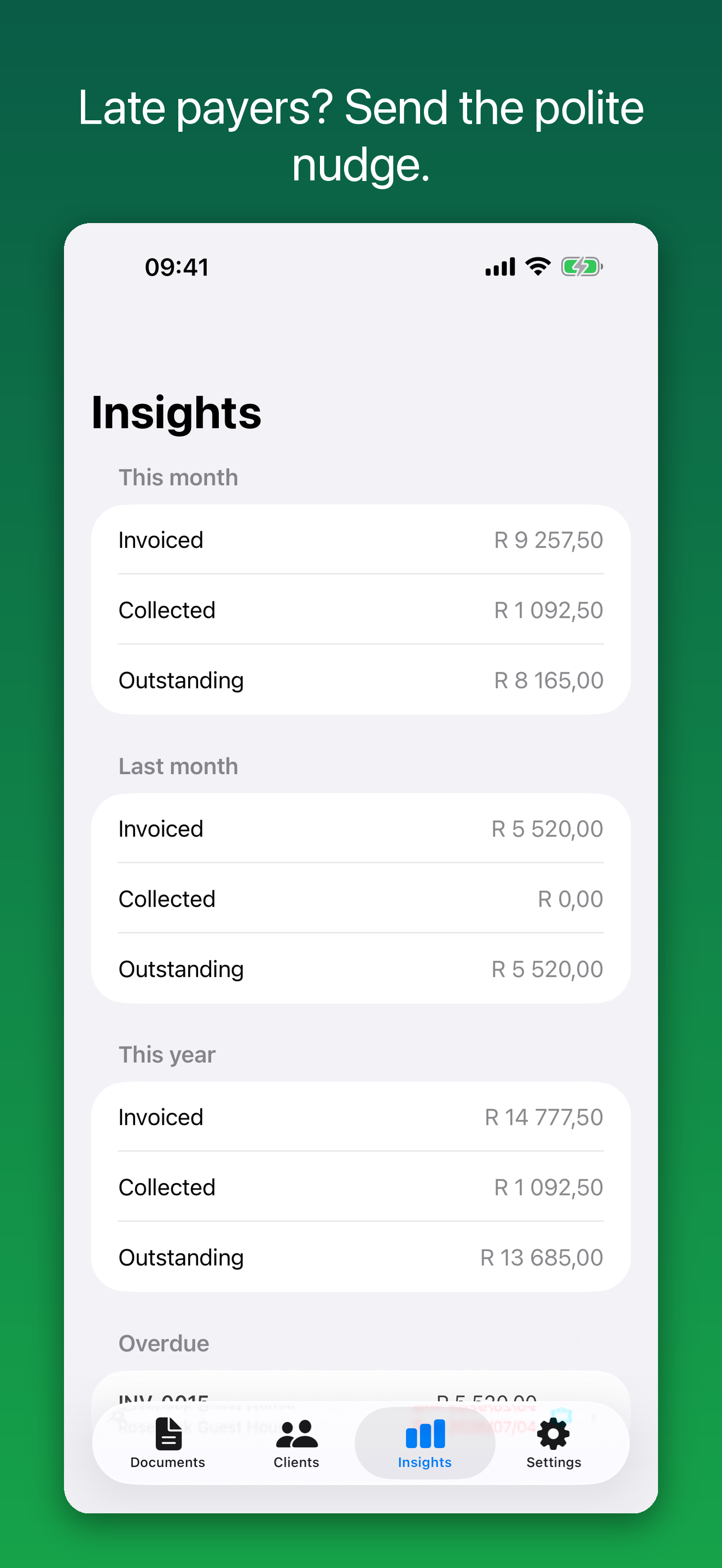 Invoke — AI payment reminder